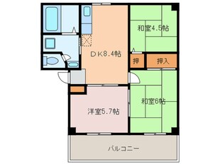 エコーハイツＫｱﾝﾄﾞＡの物件間取画像